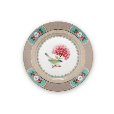 Pip Studio Blushing Birds Gebaksbord Khaki 17 cm (Set van 6) - outlet — outlet/retourdeal