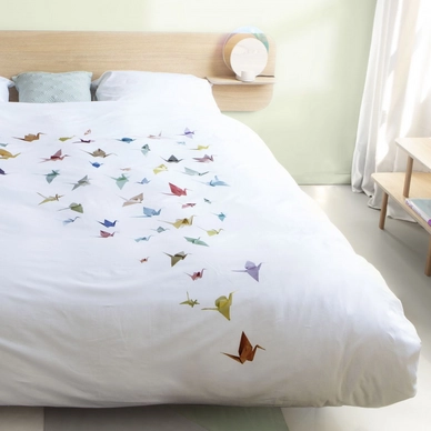 SNURK Crane Birds Dekbedovertrek Percal - outlet — outlet/retourdeal