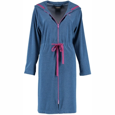Cawö 821 Badjas Dames Blauw Pink - outlet — outlet/retourdeal