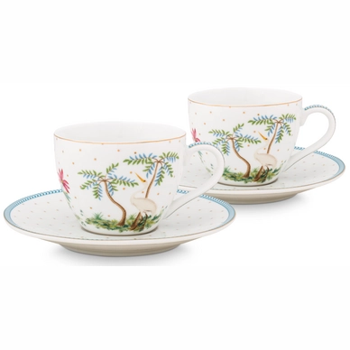 Pip Studio Jolie Espresso Kop & Schotel 2 st. - outlet — outlet/retourdeal