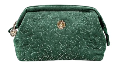 Pip Studio Velvet Quiltey Days Toilettas Dames Green Small - outlet — outlet/retourdeal