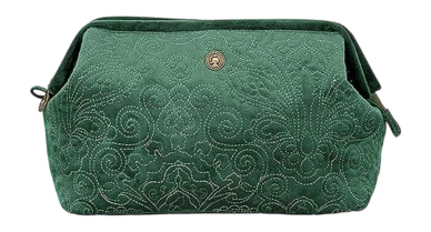 Pip Studio Velvet Quiltey Toilettas Dames Green Cosmetic Purse Extra - outlet — outlet/retourdeal