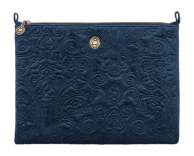 Pip Studio Velvet Quiltey Days Toilettas Blue Cosmetic Flat Pouch - outlet — outlet/retourdeal