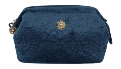 Pip Studio Velvet Quiltey Days Toilettas Blue Cosmetic Purse Small - outlet — outlet/retourdeal