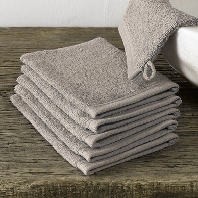 De Witte Lietaer Imagine Washandje Taupe set van 6 - outlet — outlet/retourdeal
