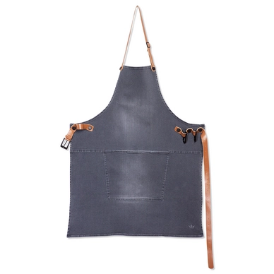 Dutchdeluxes Amazing Apron BBQ Style Schort Washed Grey Denim - outlet — outlet/retourdeal