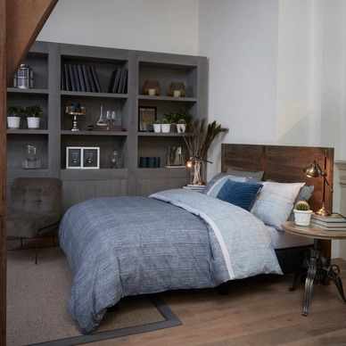 Riviera Maison Amsterdam Loft Dekbedovertrek Blauw Grijs Katoen - outlet — outlet/retourdeal