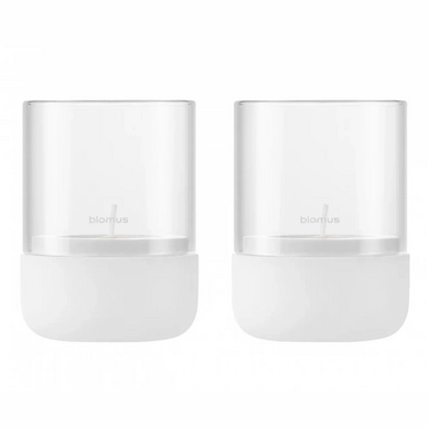 Blomus Calma Theelichthouder Lily White (set van 2) - outlet — outlet/retourdeal