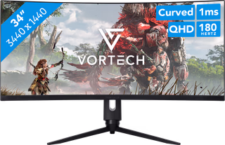 Vortech Pro 34 inch Quad HD Curved - onbeschadigd — outlet/retourdeal