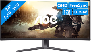 AOC AG346UCD QD-OLED Curved - onbeschadigd — outlet/retourdeal