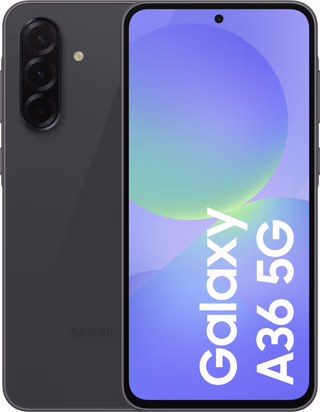Samsung Galaxy A36 128GB Zwart 5G - onbeschadigd · geen oplader meegeleverd — outlet/retourdeal