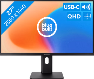 BlueBuilt 27 inch Quad HD Monitor met USB C - onbeschadigd — outlet/retourdeal