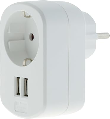 Zenitech Schuko Wandcontactdoos 16A + 2 USB A Poorten 3.4A - outlet/retourdeal