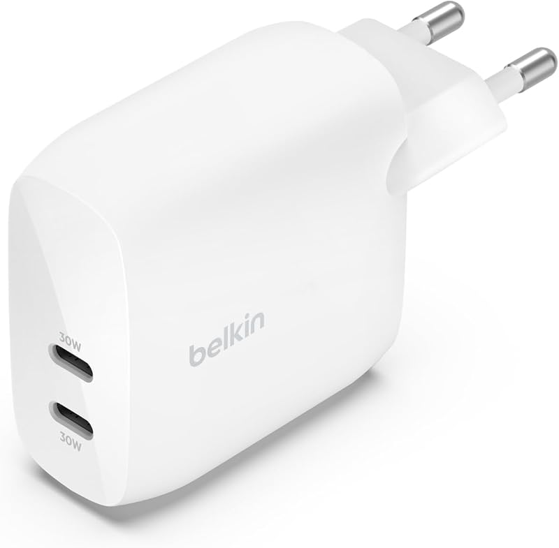 DUAL 30W USB-C WALL CHARGER PD 60W WHT - outlet/retourdeal