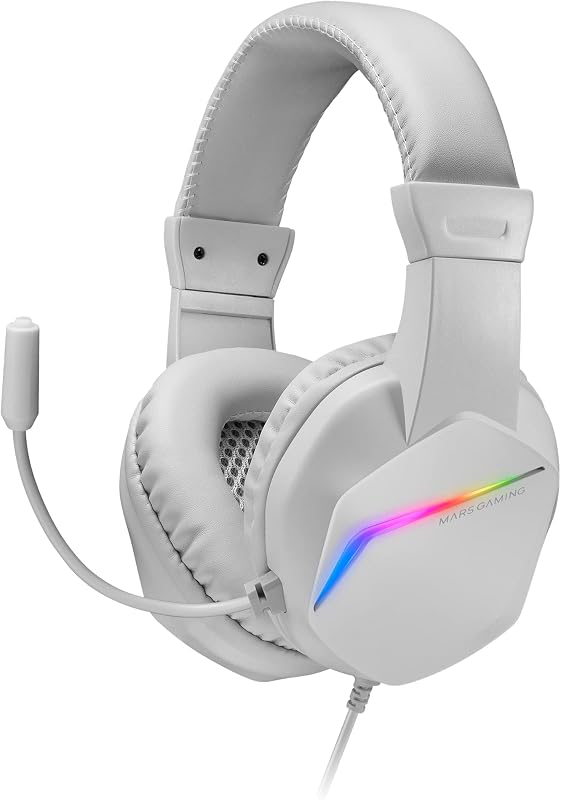 Mars Gaming MH122W FRGB Over Ear Gaming Hoofdtelefoon met Microfoon - tweedehands - als nieuw — outlet/retourdeal