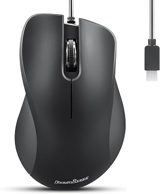 Perixx PERIMICE-221C Ergonomische USB-C Muis met Kabel Optische 1200 - outlet/retourdeal