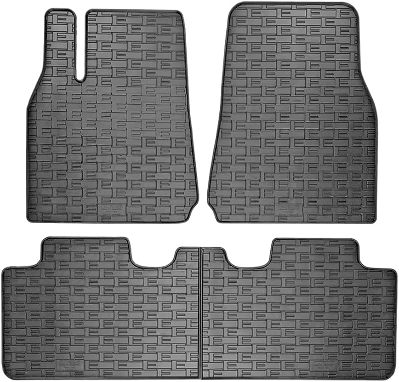 Rubber matten compatibel met Tesla Model Y 2020- (3-delig + - outlet/retourdeal