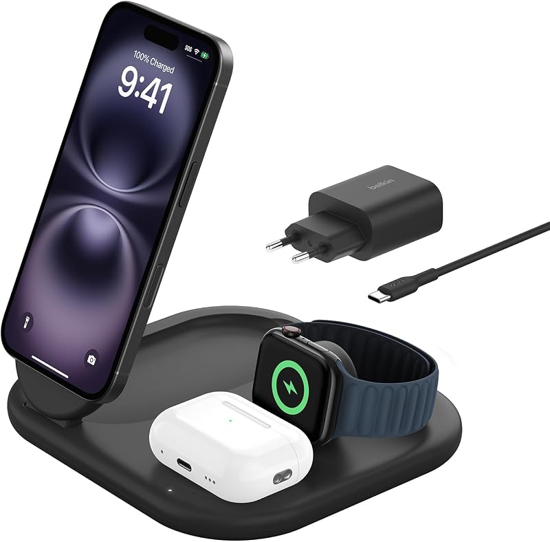 Belkin BoostCharge 3-in-1 oplader met Qi2 - outlet/retourdeal