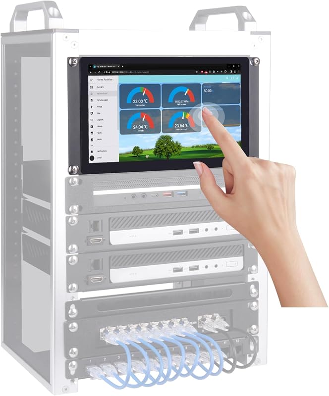 GeeekPi 9 inch 1280x720 LCD-touchscreen 3U rackmonitor voor DeskPi - outlet/retourdeal