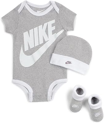 Nike Futura Logo Bodysuit voor baby's Dk Grey Heather 6/12 maanden - outlet/retourdeal