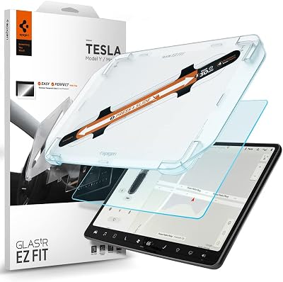 Spigen Glas.tR EZ Fit Screenprotector compatibel met Tesla Model 3 - outlet/retourdeal