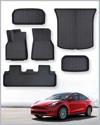TAPTES® 6 Stuks Vloermatten & Kofferbakmatten voor Tesla Model Y - outlet/retourdeal