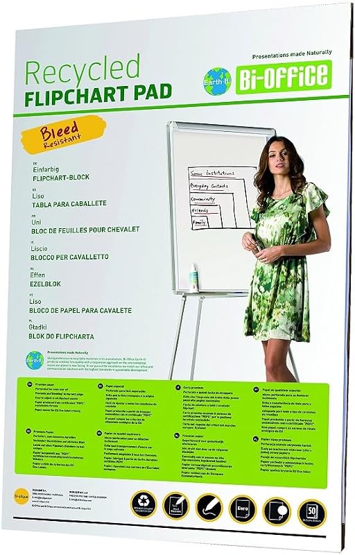 Bi-Office FL0311802 Earth-It Flipchartblok van gerecycled papier - outlet/retourdeal