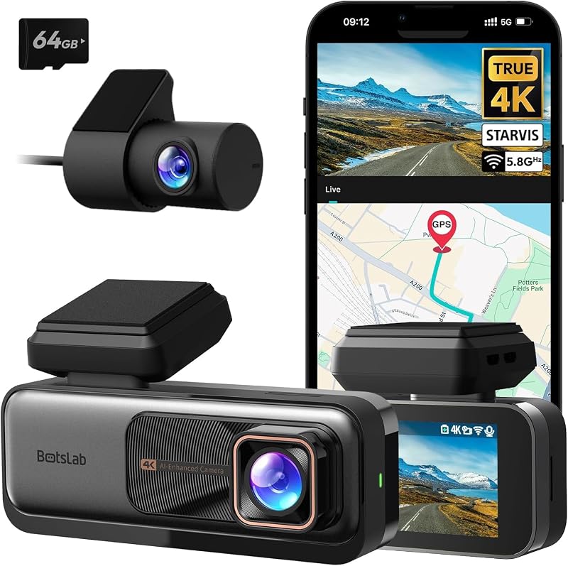 BOTSLAB Dashcam Auto Voor Achter - outlet/retourdeal