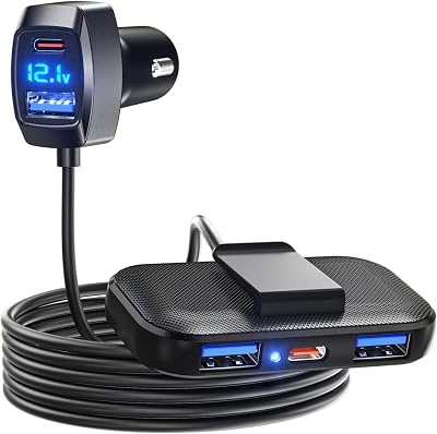 LENCENT 5 USB-poorten Autolader Sigarettenaansteker Stroomadapter 31W - outlet/retourdeal