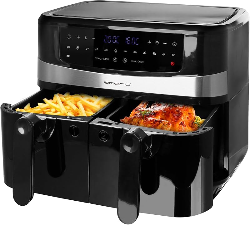Emerio AF-126672 Digitale dubbele heteluchtfriteuse AirFryer frituren - outlet/retourdeal