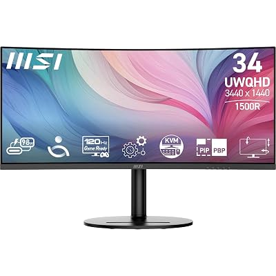 MSI Modern MD342CQP 34 inch UWQHD 1500R gebogen pc-monitor - outlet/retourdeal