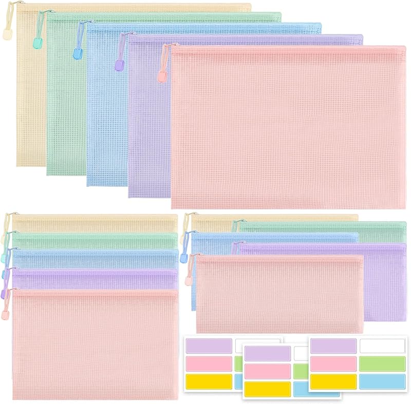 15 stuks documentenmap met ritssluiting A4 A5 A6 - outlet/retourdeal