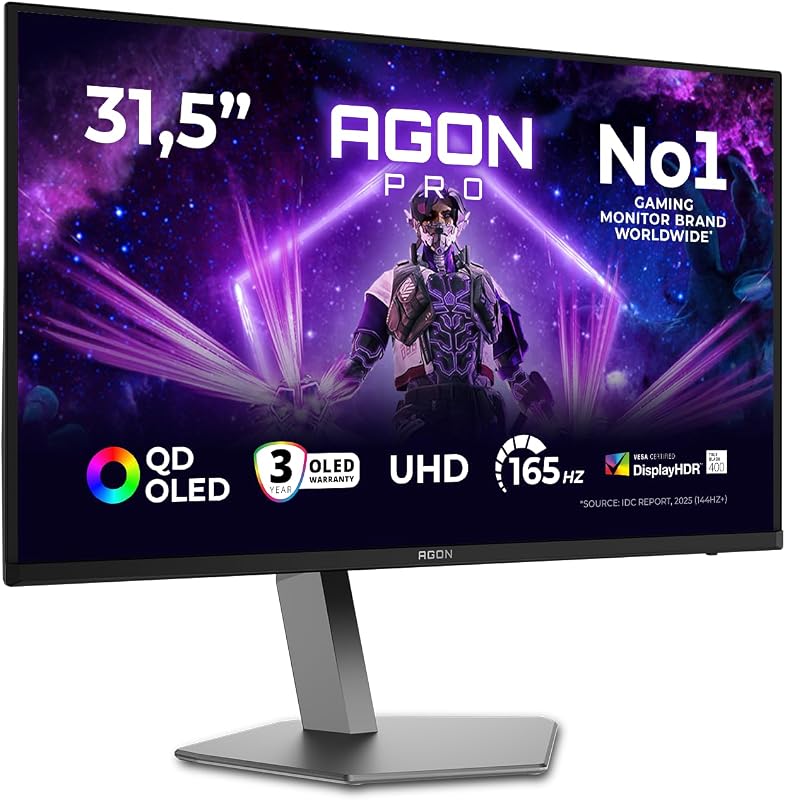 AOC Monitor 31 5 inch Agon 4K *AG326UD* QD-OLED UHD 4K 165Hz 1ms - outlet/retourdeal