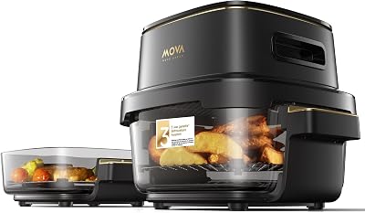 MOVA Aeroglass AF20 Pro airfryer volledig glazen doorkijkinterieur - outlet/retourdeal