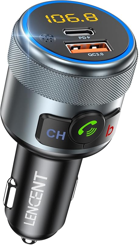 LENCENT Auto Bluetooth 5.1 FM Transmitter - outlet/retourdeal