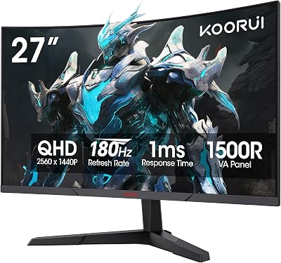KOORUI 27 Inch Monitor Fast VA Computer Gaming Monitor(2560 * 1440P - outlet/retourdeal