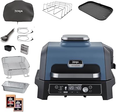 Ninja Woodfire Pro Connect XL Elektrische BBQ Grill & Rookoven met - outlet/retourdeal