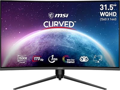 MSI G32CQ5P 31 5 inch WQHD Curved Gaming Monitor VA 1500R 2560x1440 - outlet/retourdeal