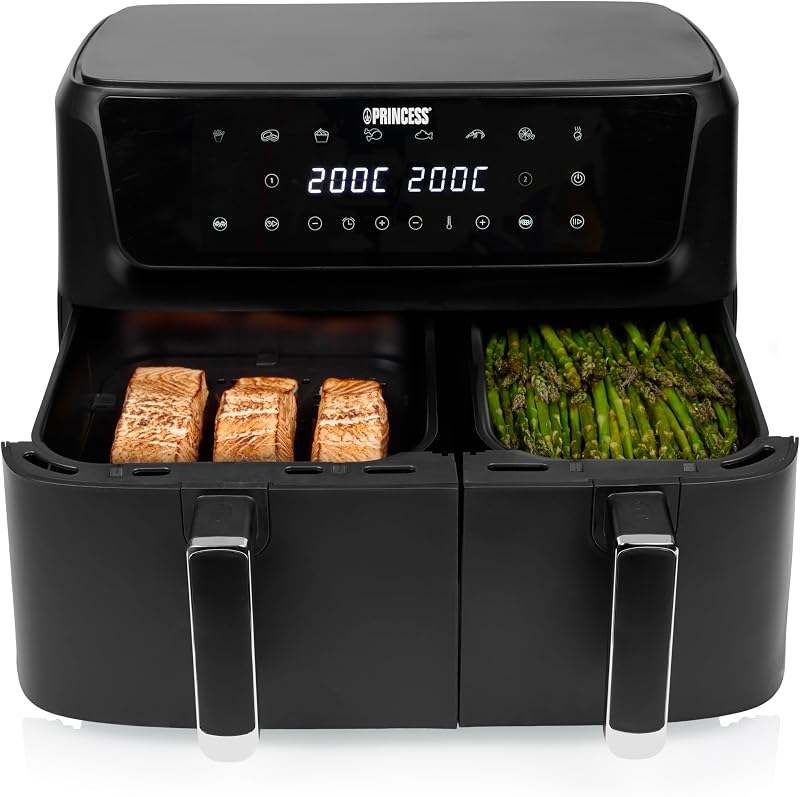 Princess Airfryer met Dubbele Mand en Digitaal Display - outlet/retourdeal