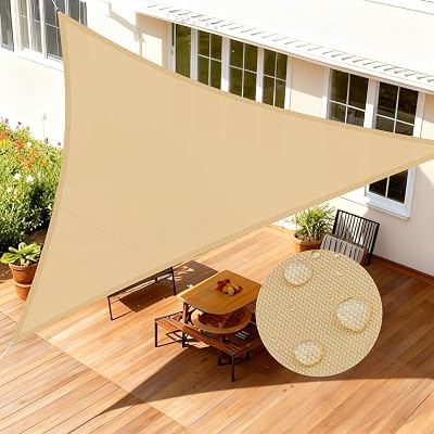 LOVE STORY Zonneschermdoek 3x3x3m Driehoekig Zonwering Waterdicht - outlet/retourdeal