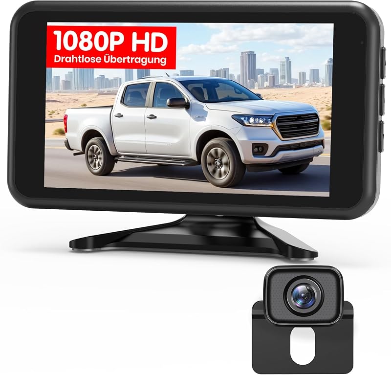 AUTO-VOX Draadloze achteruitrijcamera: 5 inch 1080P monitor - outlet/retourdeal