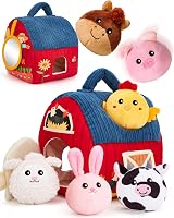 hahaland Babyspeelgoed 6-12 maanden boerderijdieren met schuur - outlet/retourdeal