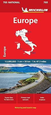 Michelin Europa: Straßen- und Tourismuskarte 1:3.000.000: 705 - outlet/retourdeal