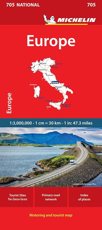 Michelin Europa: Straßen- und Tourismuskarte 1:3.000.000: 705 - outlet/retourdeal