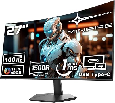 Minifire 27 inch 100 Hz gebogen monitor - outlet/retourdeal