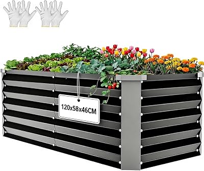 YITAHOME Verhoogde bedden voor tuin 120 x 58 x 46 cm - outlet/retourdeal