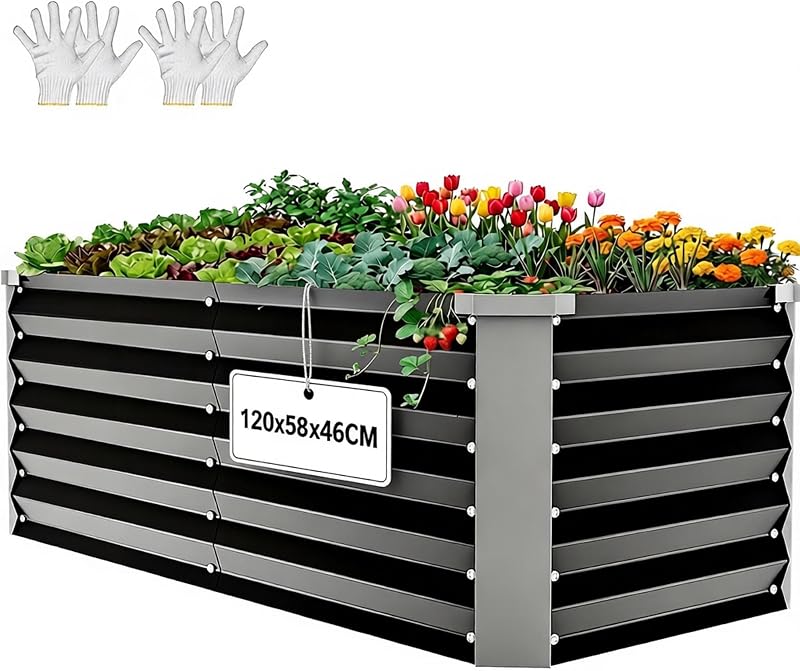 YITAHOME Verhoogde bedden voor tuin 120 x 58 x 46 cm - outlet/retourdeal