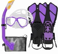 Snorkelset voor kinderen met zwemvliezen - outlet/retourdeal