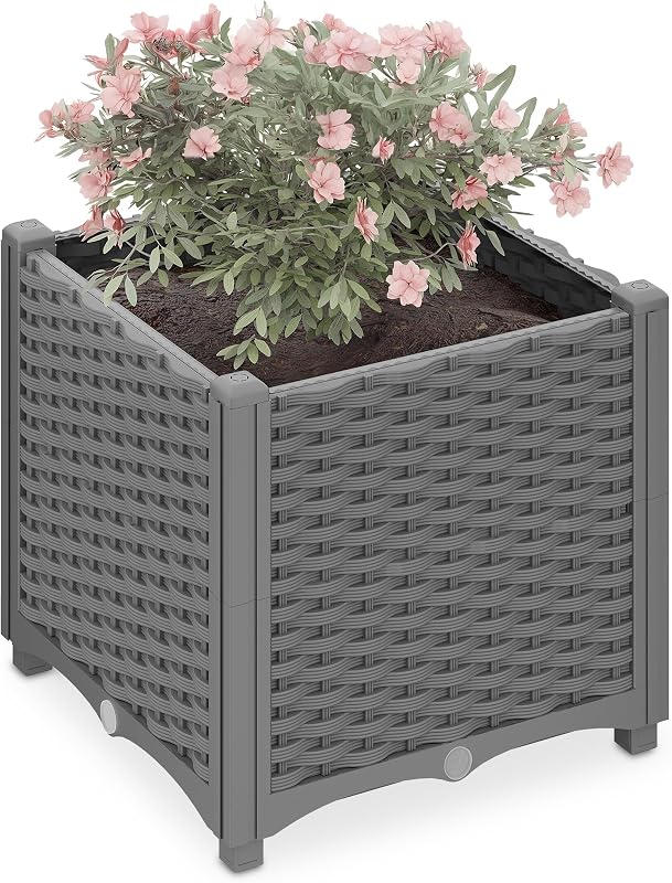 Relaxdays plantenbak rotanlook - outlet/retourdeal
