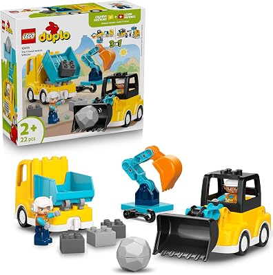 LEGO DUPLO 3-in-1 Bouwvoertuigen - outlet/retourdeal